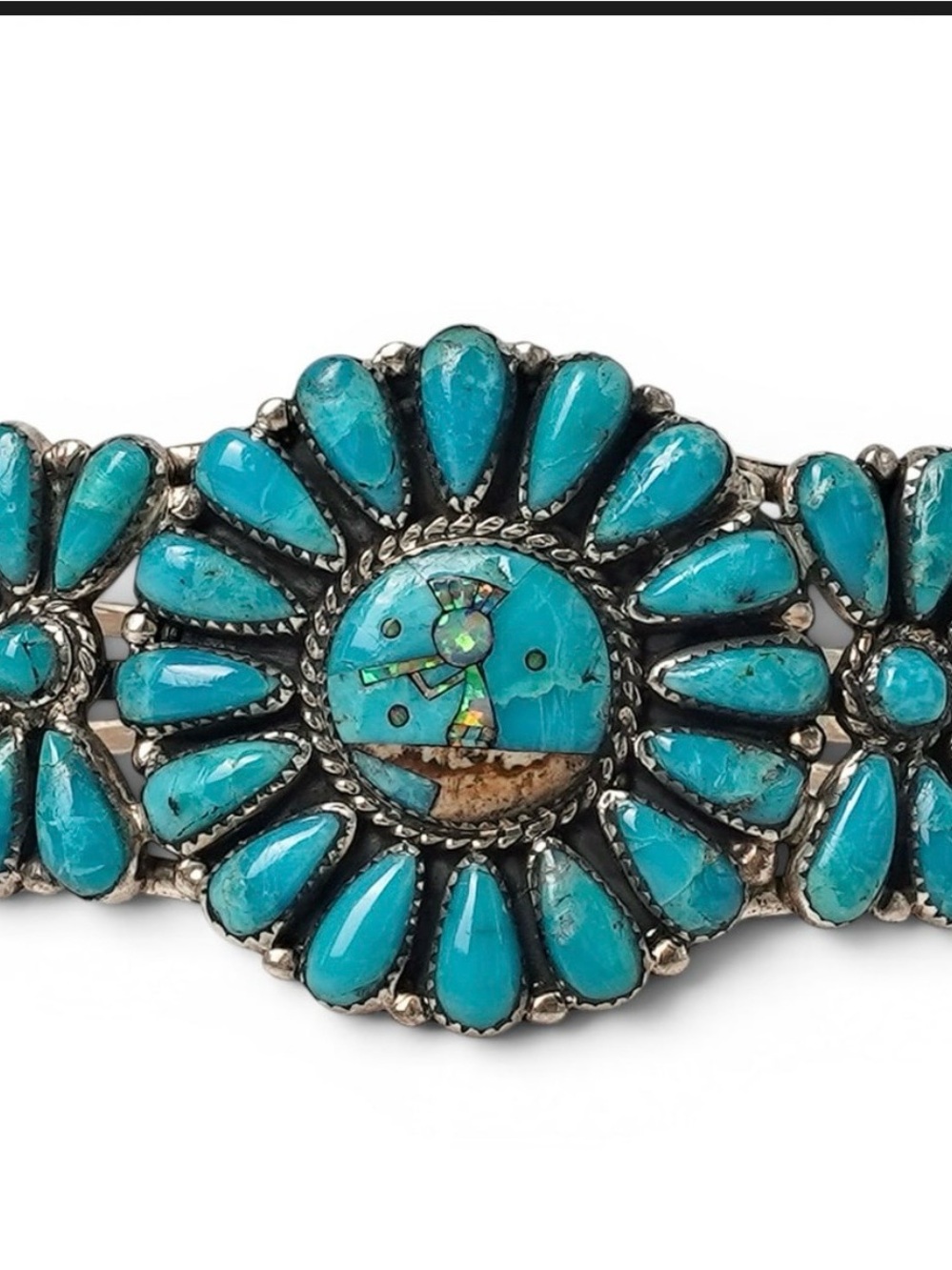 Turquoise Cluster Flower Bracelet - Women Jewelry